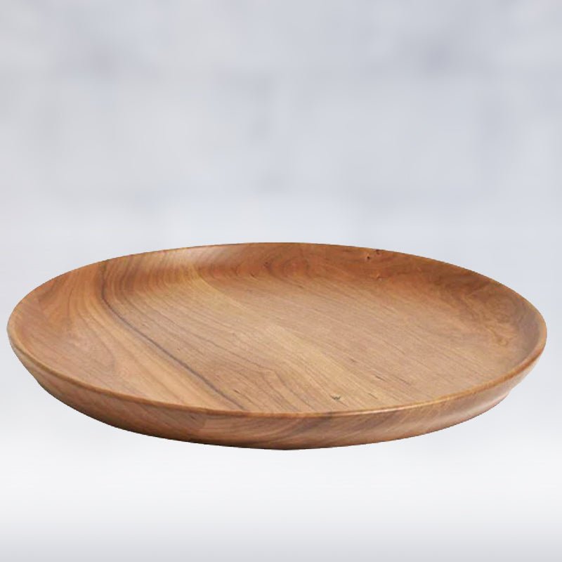  Round Wooden Serving Platter & Tray