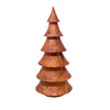 Wooden Christmas tree decoration on a white background