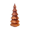Wooden Christmas tree decoration on a white background