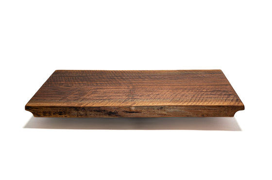 Double Live Edge Thick Wood Cutting Board and Presentation Board in walnut