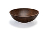 Large Wooden Salad Bowl in black walnut wood round champlain style
