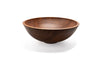 Large Wooden Salad Bowl round champlain style in black walnut