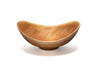 large wooden salad bowl in cheery wood with a live edge