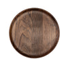 Round Serving Platter & Tray in walnut top view