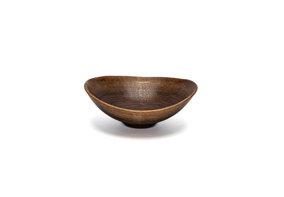 Small Live Edge (oval) Wooden Bowl in walnut