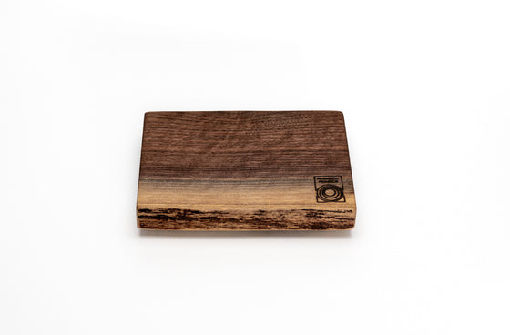 Small Single Live Edge "Citrus" Wood Cutting Board in walnut