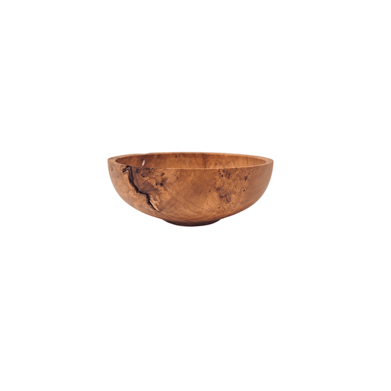 burl bowl made in Vermont side view of Aerostat