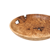 Wooden Burl Bowl Art Flame of the forest top side view