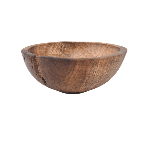 burl bowl from Andrew Pearce's wooden bowl collection side view