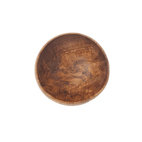 hand carved burl bowl made in vermont top view