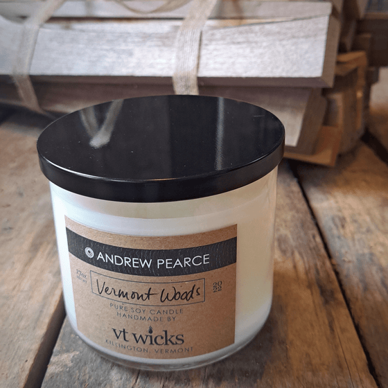 Andrew Pearce Candles VT Wicks Handmade Candles Vermont Woods