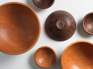  walnut and cherry wooden bowls from Andrew Pearce Bowls
