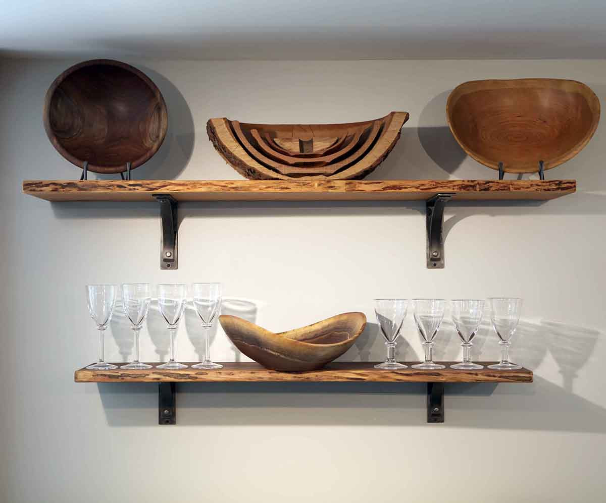 Handcrafted Wooden Shelving | Andrew Pearce Bowls
