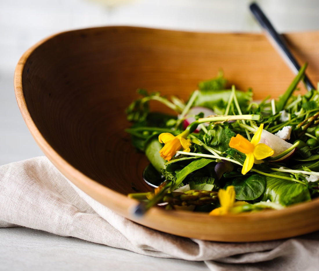  Live Edge Wooden Salad Bowl Mother's Day Gift