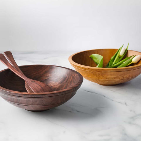 Wooden Salad Bowls in the Willoughby Ridge style from Andrew Pearce Bowls