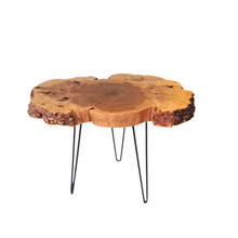  'Barred Owl' Burl Wood End Table