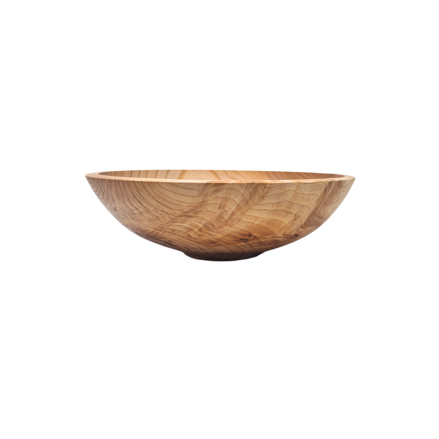 Wooden burl bowl with elegant grain patterns