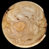 Overhead view of massive ash burl wood bowl
