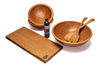 Andrew Pearce Bowls Introductory bundle including wooden bowls, wood sald servers, wood cutting board and wood oil
