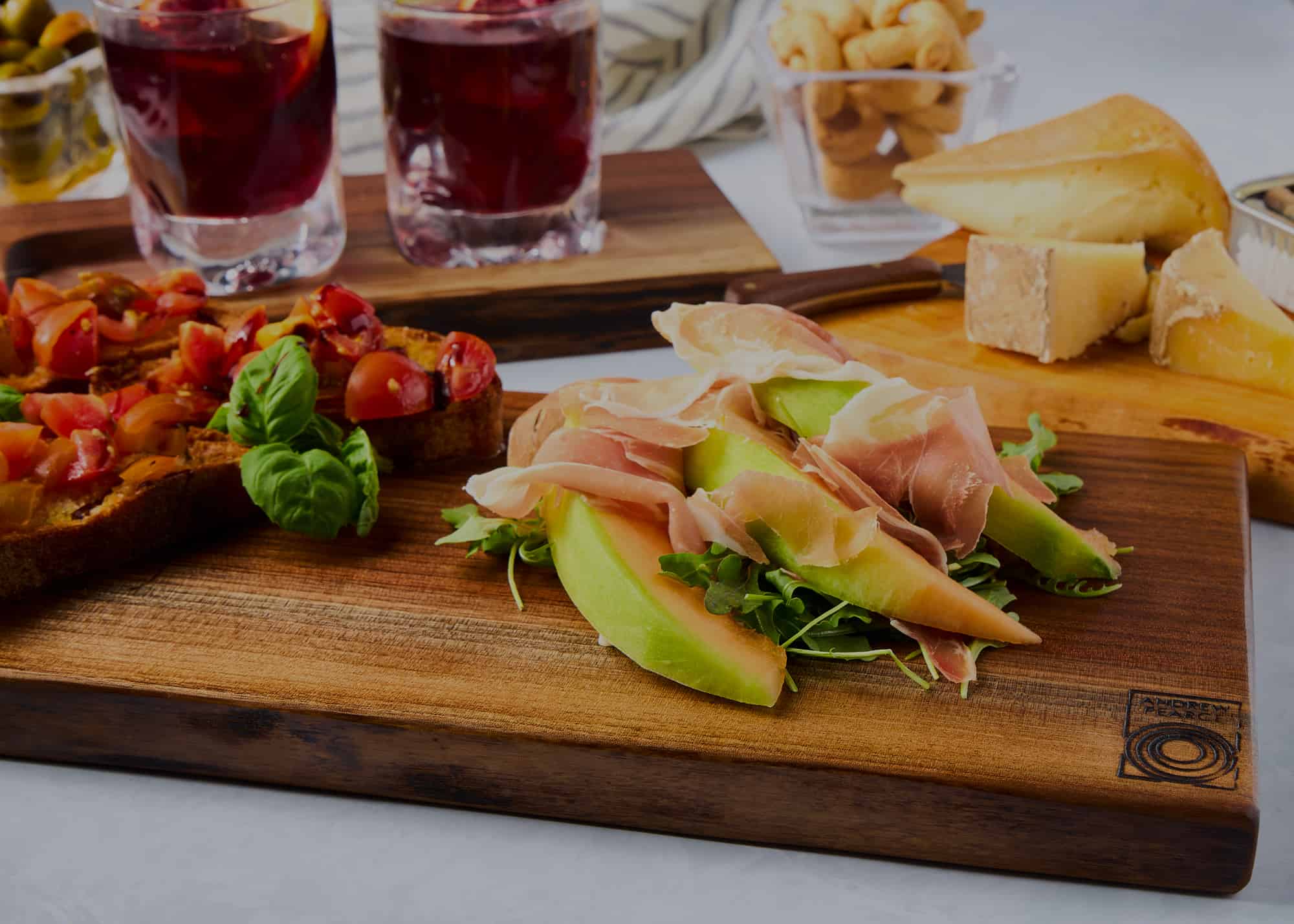 charcuterie board made from cherry hardwood by Andrew Pearce Bowls in Vermont