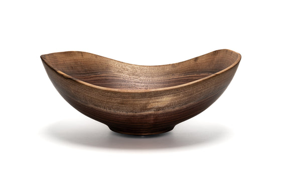X-Large Live Edge (oval) Wooden Bowl in walnut