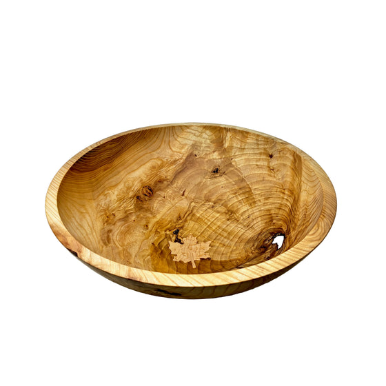 Ash Burl Bowl with Maple Inlay