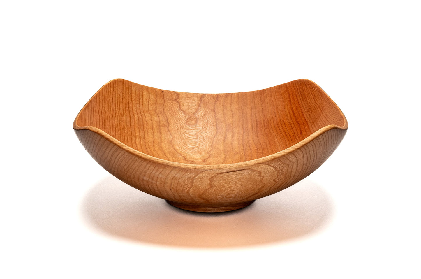 Large Echo Square wooden bowl shown in cherry