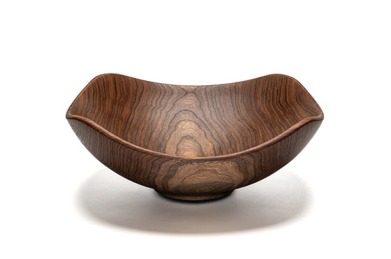 Large Echo (square) Salad Wooden Bowl in walnut