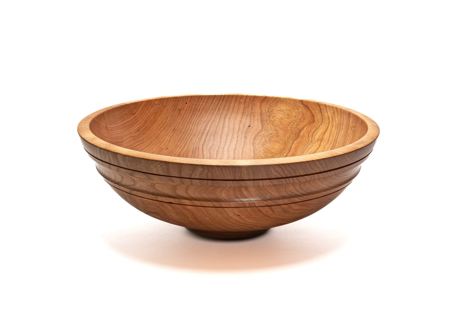 Perfect Large Wooden Bowl for Salads and Serving shown in Cherry wood