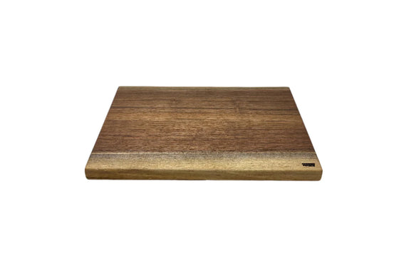 medium double square edge cutting board in walnut