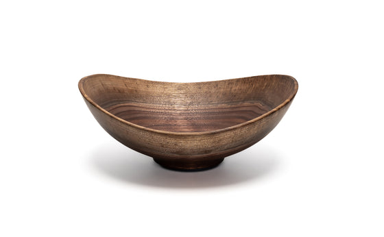 Medium Live Edge (oval) Wooden Bowl in walnut