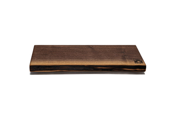 Medium Single Live Edge Wood Cutting Board in Walnut