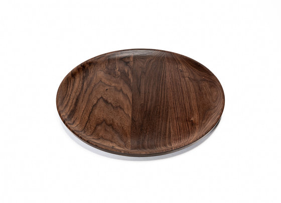 Round Serving Platter & Tray in walnut