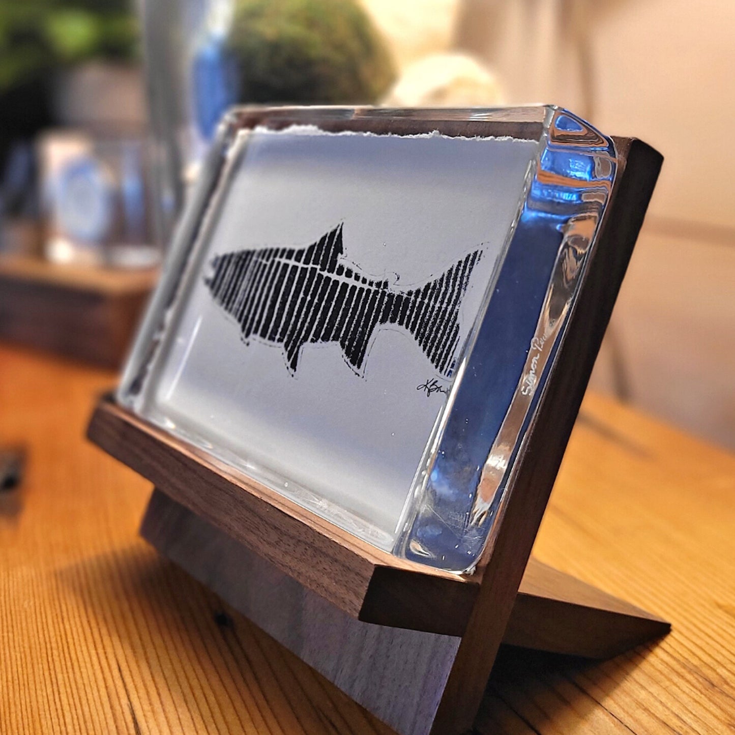 Simon Pearce Glass and Andrew Pearce Wood Products Collaboration Simon & Andrew Woodbury Photo Block