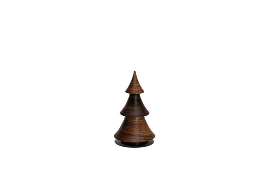 Wooden Tree for home decor hand turned walnut wood shown in the small size