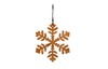Wooden Snowflake Ornament in cherry named Cascade