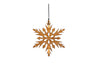 Wooden Snowflake Ornament in cherry named Northstar
