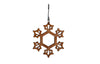 Wooden Snowflake Ornament in cherry named Skyeburst