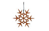 Wooden Snowflake Ornament in cherry named Superstar