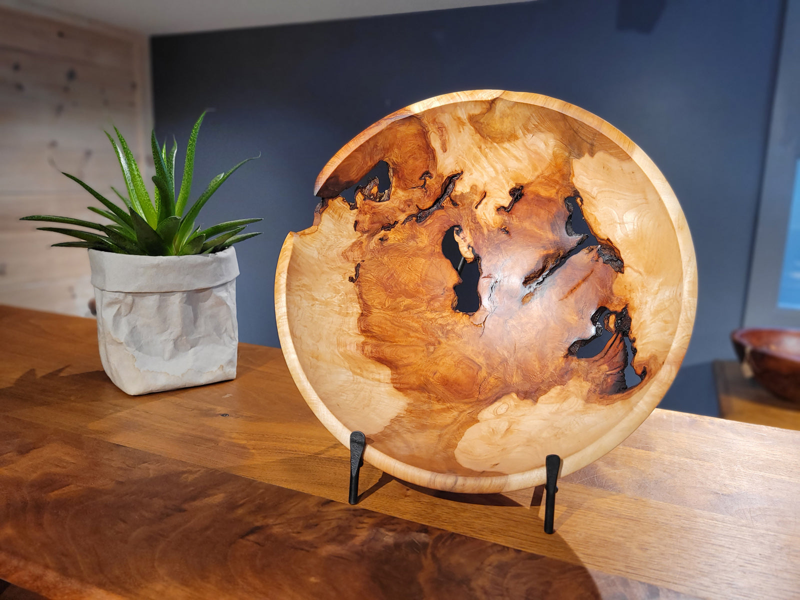FLOWING BURL GRAIN IN A LOW, ELEGANT FORM