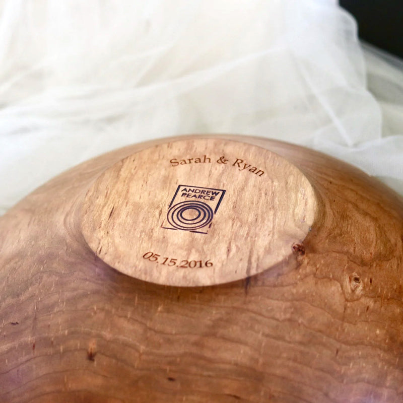 Engraved wooden gifts by Andrew Pearce Bowls in Hartland VT