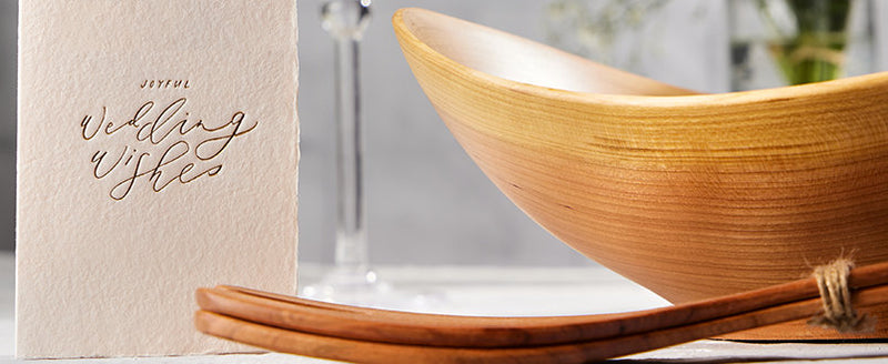  best wedding gifts are wooden bowls and wooden salad servers from Andrew Pearce Bowls in Vermont