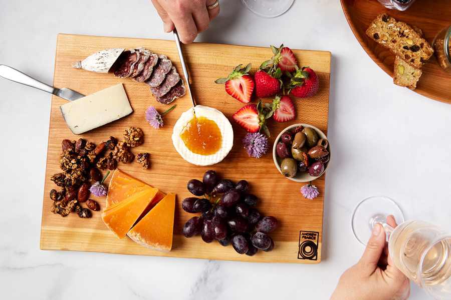 Wooden boards for shop food