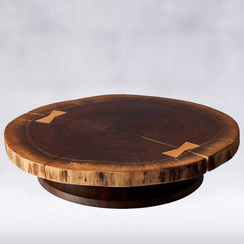 rustic wood wedding cake stand by Andrew Pearce Bowls in Hartland VT