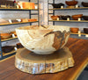 burl art wooden bowl