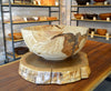 large burl art wooden bowl