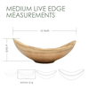 medium live edge wooden bowl measurements