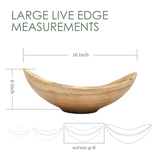 Large Live edge bowl measurements