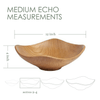 Echo Square Wooden Bowl sizing